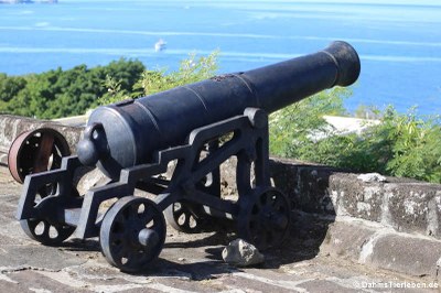 Eine Kanone auf Fort George 