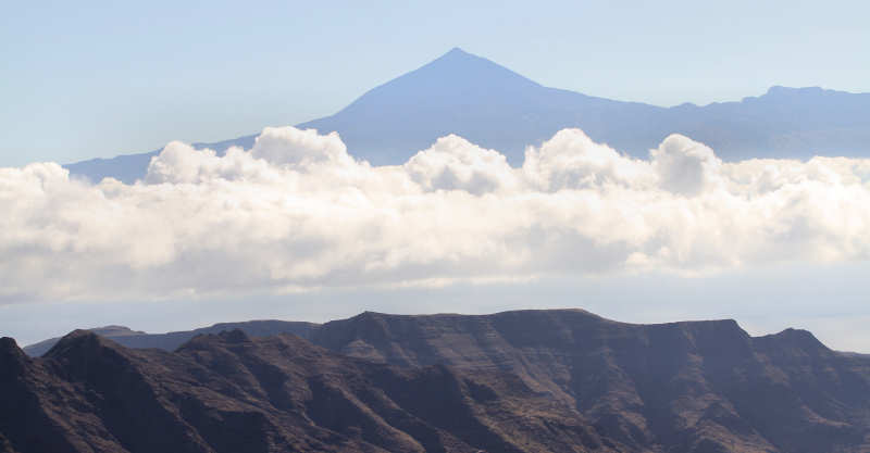 Blick nach Teneriffa auf den Pico del Teide