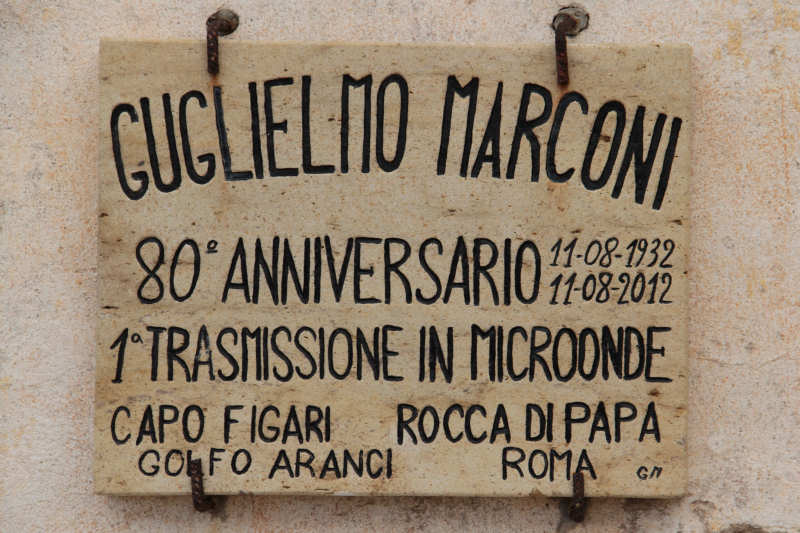 Gedenktafel für Guglielmo Marconi