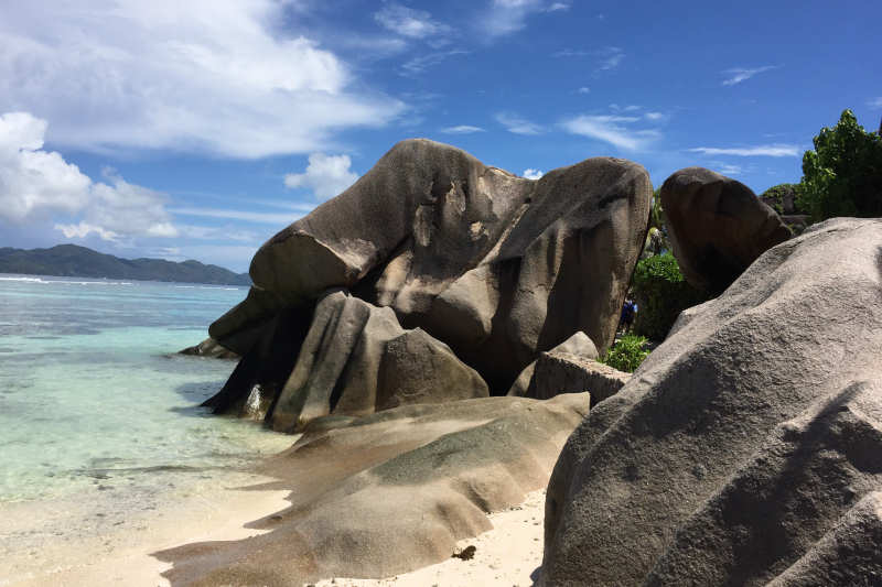 Am Strand auf La Digue