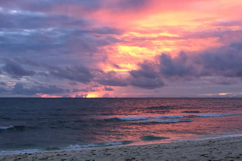 Abenddämmerung auf Praslin