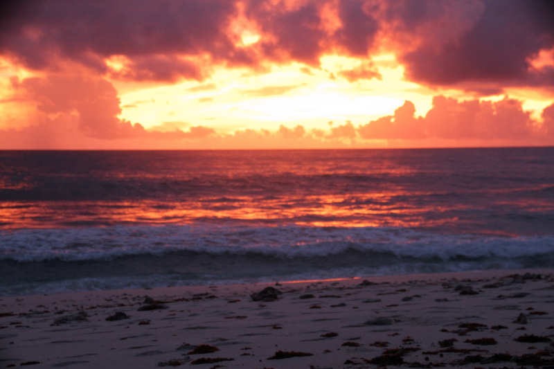 Sonnenuntergang auf Praslin