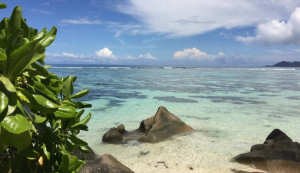 Am Strand auf La Digue