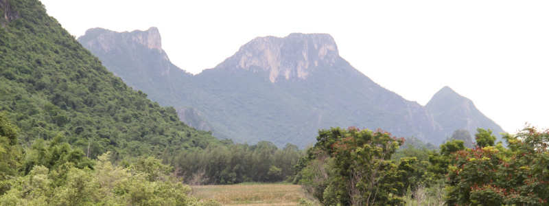 Blick auf die Kalkstein-Felsen